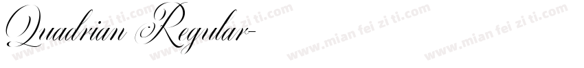 Quadrian Regular字体转换